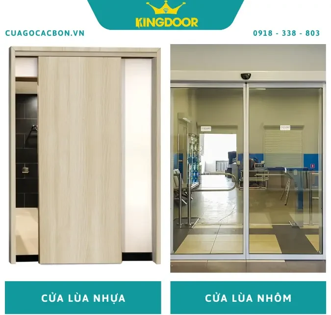 Các loại cửa lùa phổ biến